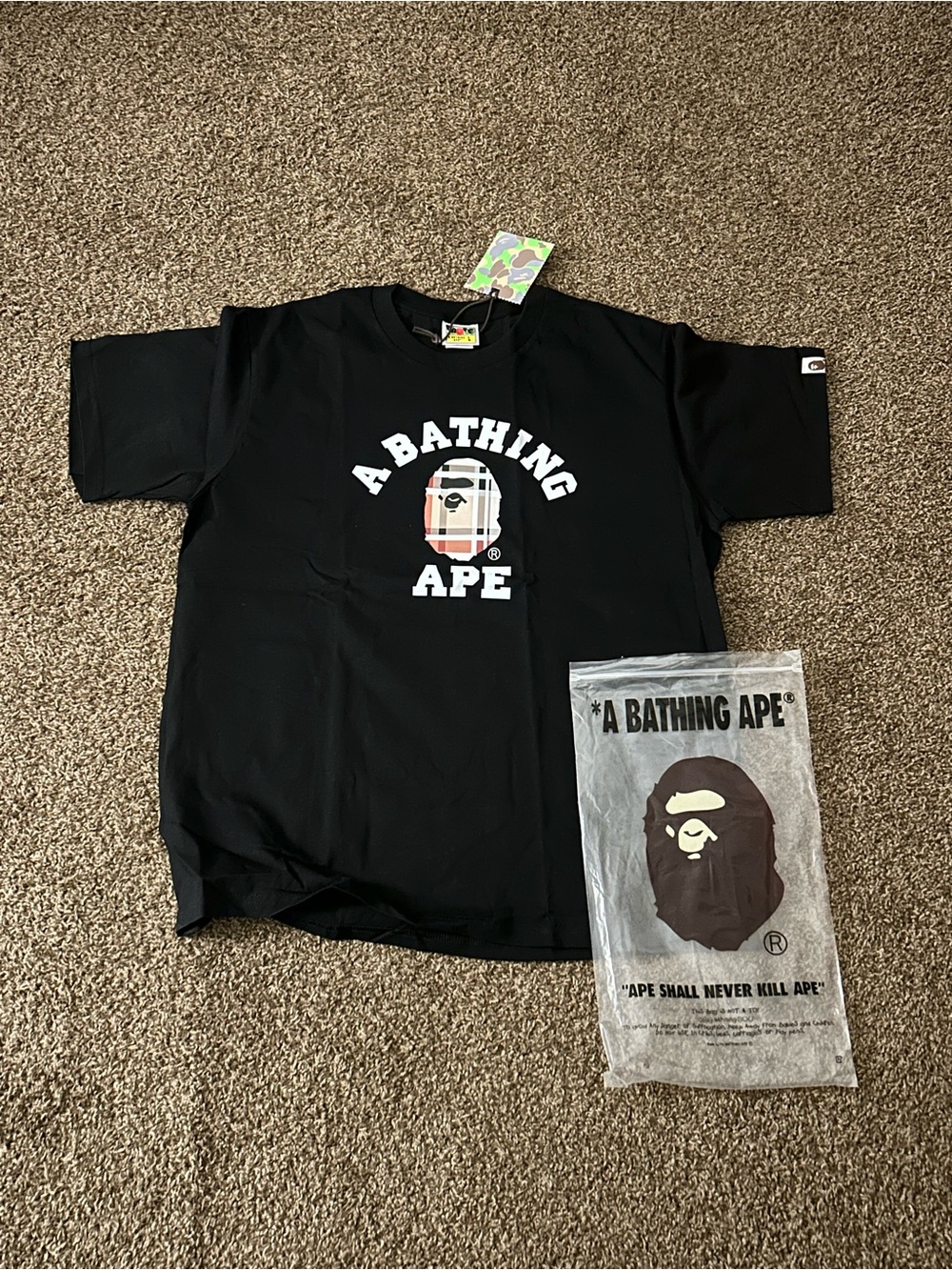 Bape X Burberry Collage Tee Size L